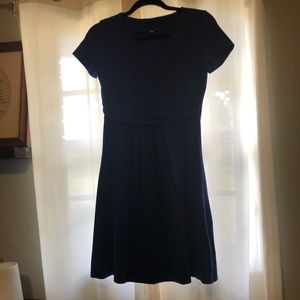 Faux wrap maternity A-Line dress